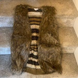 Faux fur vest